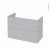 Meuble De Salle De Bains Sous Vasque Hoda Beton 2 Tiroirs Cotes Decors L100 X H70 X P50 Cm