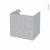 Meuble De Salle De Bains Sous Vasque Hoda Beton 2 Tiroirs Cotes Decors L60 X H57 X P50 Cm