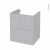 Meuble De Salle De Bains Sous Vasque Hoda Beton 2 Tiroirs Cotes Decors L60 X H70 X P50 Cm