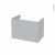 Meuble De Salle De Bains Sous Vasque Hoda Beton 2 Tiroirs Cotes Decors L80 X H57 X P50 Cm