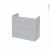 Meuble De Salle De Bains Sous Vasque Hoda Beton 2 Tiroirs Cotes Decors L80 X H70 X P40 Cm