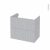 Meuble De Salle De Bains Sous Vasque Hoda Beton 2 Tiroirs Cotes Decors L80 X H70 X P50 Cm