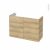 Meuble De Salle De Bains Sous Vasque Hosta Chene Naturel 2 Portes Cotes Decors L100 X H70 X P40 Cm