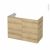 Meuble De Salle De Bains Sous Vasque Hosta Chene Naturel 2 Portes Cotes Decors L100 X H70 X P50 Cm