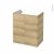 Meuble De Salle De Bains Sous Vasque Hosta Chene Naturel 2 Portes Cotes Decors L60 X H70 X P40 Cm