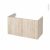 Meuble De Salle De Bains Sous Vasque Ikoro Chene Clair 2 Portes Cotes Decors L100 X H57 X P50 Cm