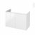 Meuble De Salle De Bains Sous Vasque Ipoma Blanc Brillant 2 Portes Cotes Decors L100 X H70 X P50 Cm