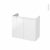 Meuble De Salle De Bains Sous Vasque Ipoma Blanc Brillant 2 Portes Cotes Decors L80 X H70 X P40 Cm