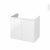 Meuble De Salle De Bains Sous Vasque Ipoma Blanc Brillant 2 Portes Cotes Decors L80 X H70 X P50 Cm