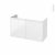 Meuble De Salle De Bains Sous Vasque Ipoma Blanc Brillant 2 Portes Cotes Decors L100 X H57 X P40 Cm