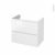 Meuble De Salle De Bains Sous Vasque Ipoma Blanc Brillant 2 Tiroirs Cotes Decors L80 X H70 X P50 Cm