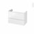 Meuble De Salle De Bains Sous Vasque Ipoma Blanc Brillant 2 Tiroirs Cotes Decors L80 X H57 X P40 Cm