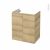 Meuble De Salle De Bains Sous Vasque Ipoma Chene Naturel 2 Portes Cotes Decors L60 X H70 X P40 Cm