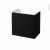 Meuble De Salle De Bains Sous Vasque Ipoma Noir Mat 1 Porte Cotes Decors L60 X H57 X P40 Cm