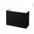 Meuble De Salle De Bains Sous Vasque Ipoma Noir Mat 2 Portes Cotes Decors L100 X H70 X P40 Cm