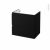 Meuble De Salle De Bains Sous Vasque Ipoma Noir Mat 2 Tiroirs Cotes Decors L60 X H57 X P40 Cm