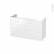 Meuble De Salle De Bains Sous Vasque Iris Blanc 2 Tiroirs Cotes Decors L100 X H57 X P40 Cm