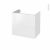 Meuble De Salle De Bains Sous Vasque Iris Blanc 2 Tiroirs Cotes Decors L60 X H57 X P40 Cm