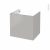 Meuble De Salle De Bains Sous Vasque Ivia Gris 1 Porte Cotes Decors L60 X H57 X P50 Cm