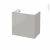 Meuble De Salle De Bains Sous Vasque Ivia Gris 1 Porte Cotes Decors L60 X H57 X P40 Cm