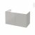 Meuble De Salle De Bains Sous Vasque Ivia Gris 2 Portes Cotes Decors L100 X H57 X P50 Cm