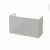 Meuble De Salle De Bains Sous Vasque Ivia Gris 2 Portes Cotes Decors L100 X H57 X P40 Cm