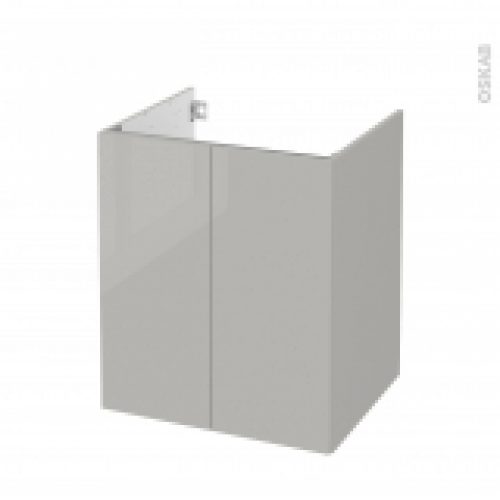 Meuble De Salle De Bains Sous Vasque Ivia Gris 2 Portes Cotes Decors L60 X H70 X P50 Cm