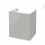 Meuble De Salle De Bains Sous Vasque Ivia Gris 2 Portes Cotes Decors L60 X H70 X P50 Cm