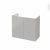 Meuble De Salle De Bains Sous Vasque Ivia Gris 2 Portes Cotes Decors L80 X H70 X P40 Cm