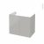 Meuble De Salle De Bains Sous Vasque Ivia Gris 2 Portes Cotes Decors L80 X H70 X P50 Cm