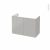 Meuble De Salle De Bains Sous Vasque Ivia Gris 2 Portes Cotes Decors L80 X H57 X P40 Cm