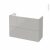 Meuble De Salle De Bains Sous Vasque Ivia Gris 2 Tiroirs Cotes Decors L100 X H70 X P40 Cm