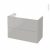 Meuble De Salle De Bains Sous Vasque Ivia Gris 2 Tiroirs Cotes Decors L100 X H70 X P50 Cm