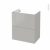 Meuble De Salle De Bains Sous Vasque Ivia Gris 2 Tiroirs Cotes Decors L60 X H70 X P40 Cm