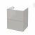 Meuble De Salle De Bains Sous Vasque Ivia Gris 2 Tiroirs Cotes Decors L60 X H70 X P50 Cm