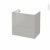 Meuble De Salle De Bains Sous Vasque Ivia Gris 2 Tiroirs Cotes Decors L60 X H57 X P40 Cm