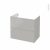 Meuble De Salle De Bains Sous Vasque Ivia Gris 2 Tiroirs Cotes Decors L80 X H70 X P50 Cm