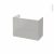 Meuble De Salle De Bains Sous Vasque Ivia Gris 2 Tiroirs Cotes Decors L80 X H57 X P40 Cm