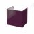 Meuble De Salle De Bains Sous Vasque Keria Aubergine 1 Porte Cotes Decors L60 X H57 X P50 Cm