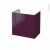 Meuble De Salle De Bains Sous Vasque Keria Aubergine 1 Porte Cotes Decors L60 X H57 X P40 Cm