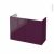 Meuble De Salle De Bains Sous Vasque Keria Aubergine 2 Portes Cotes Decors L100 X H70 X P40 Cm