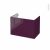 Meuble De Salle De Bains Sous Vasque Keria Aubergine 2 Portes Cotes Decors L80 X H57 X P50 Cm