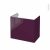 Meuble De Salle De Bains Sous Vasque Keria Aubergine 2 Portes Cotes Decors L80 X H70 X P50 Cm