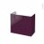 Meuble De Salle De Bains Sous Vasque Keria Aubergine 2 Tiroirs Cotes Decors L80 X H70 X P40 Cm