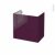 Meuble De Salle De Bains Sous Vasque Keria Aubergine 2 Tiroirs Cotes Decors L60 X H57 X P40 Cm