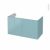 Meuble De Salle De Bains Sous Vasque Keria Bleu 2 Portes Cotes Decors L100 X H57 X P50 Cm