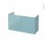 Meuble De Salle De Bains Sous Vasque Keria Bleu 2 Portes Cotes Decors L100 X H57 X P40 Cm