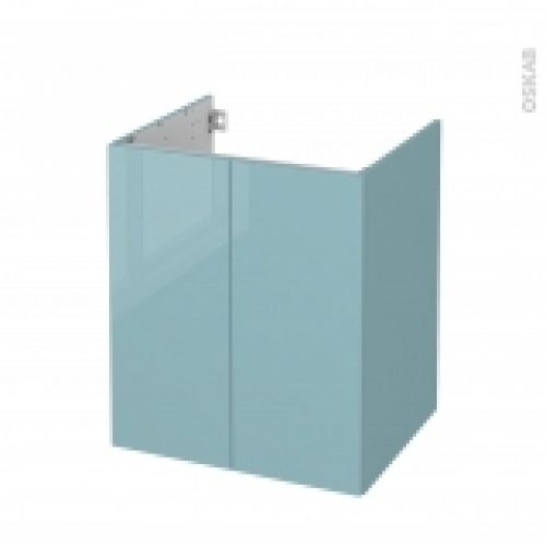 Meuble De Salle De Bains Sous Vasque Keria Bleu 2 Portes Cotes Decors L60 X H70 X P50 Cm