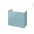 Meuble De Salle De Bains Sous Vasque Keria Bleu 2 Tiroirs Cotes Decors L80 X H70 X P40 Cm