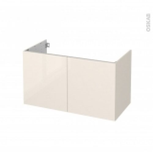 Meuble De Salle De Bains Sous Vasque Keria Ivoire 2 Portes Cotes Decors L100 X H57 X P50 Cm